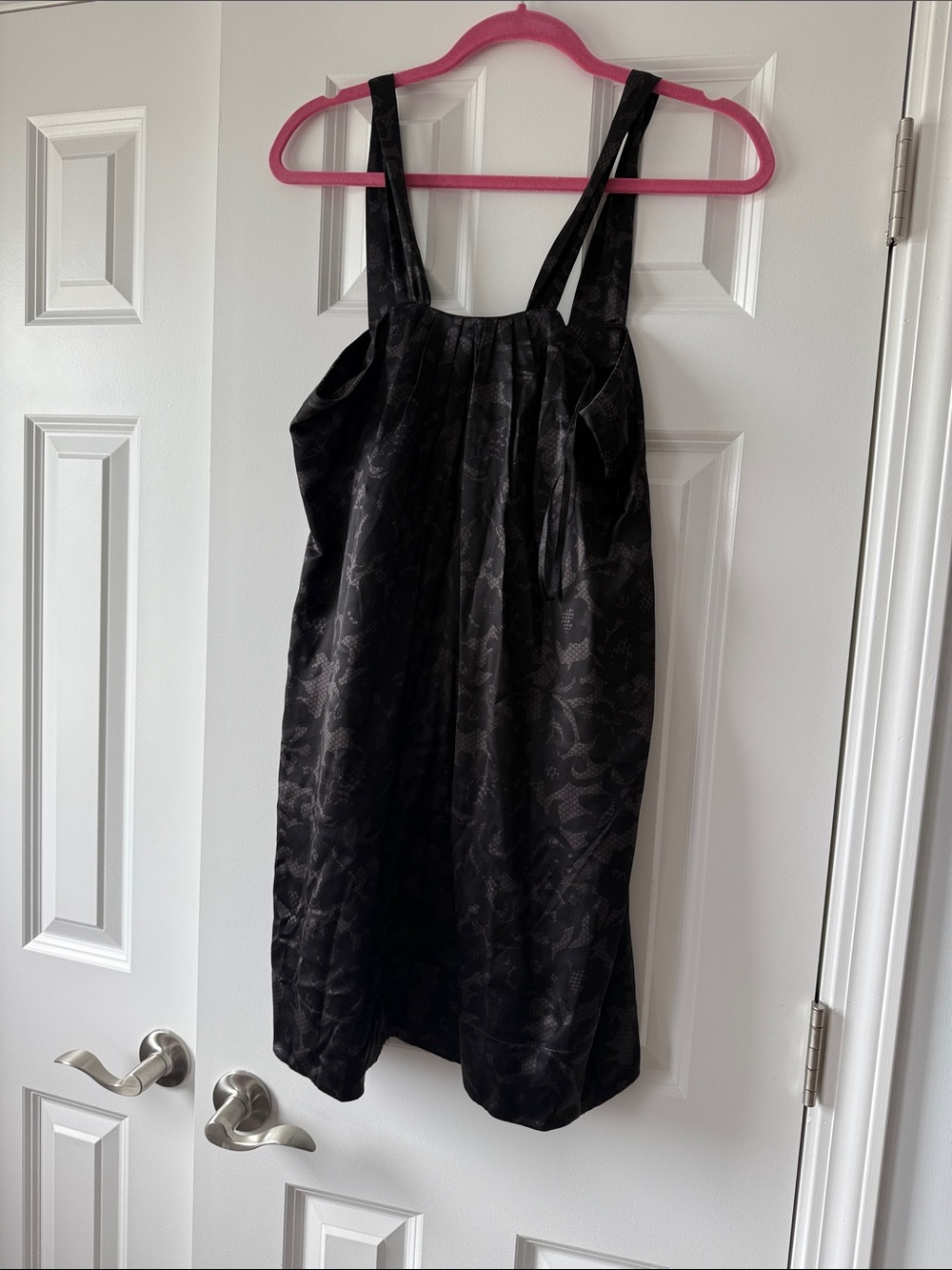 Banana Republic Black Floral silk Sleeveless Dress